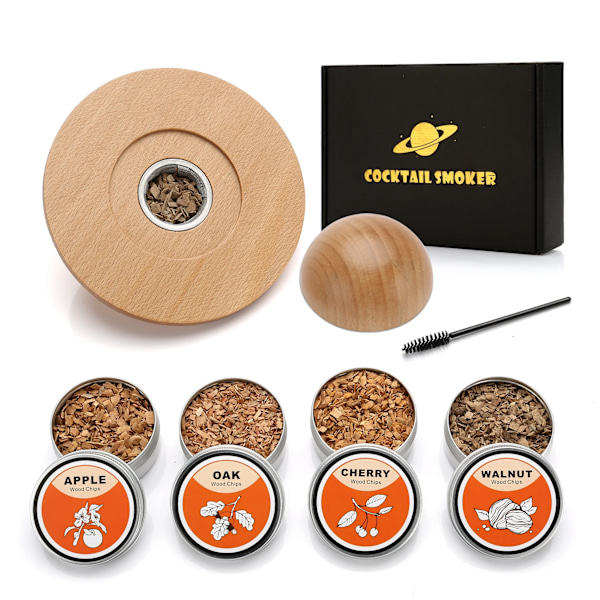 Cocktail Smoker Kit Smoking Set med 4 Trä chips