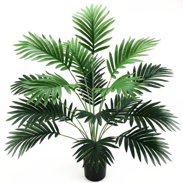 Kunstig plante spredt hale tropisk kunstig palme træ store planter blade falske palme blade