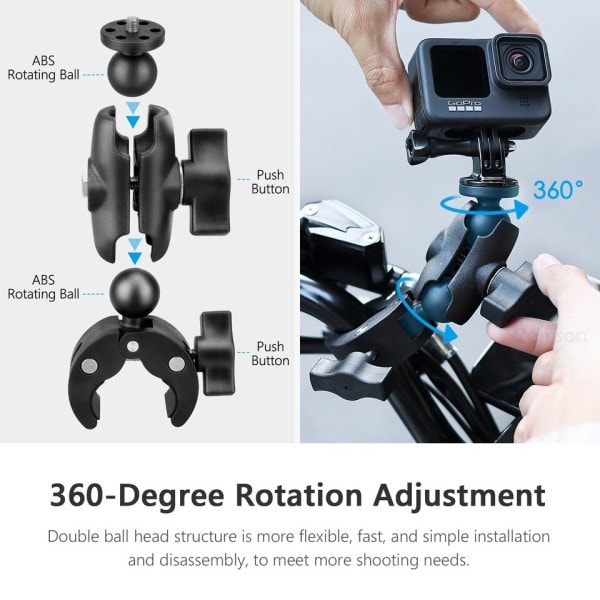 Moottoripyörän lisälaitteet pidin ohjaustanko peili kiinnike pyörä teline DJI OSMO insta360 toiminta kameralle