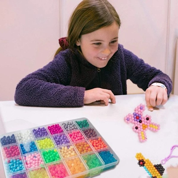 1000 bitar Handgjorda Magic Vatten Fuse Beads Creative Beads DIY Konst Hantverk Leksaker Set med tillbehör