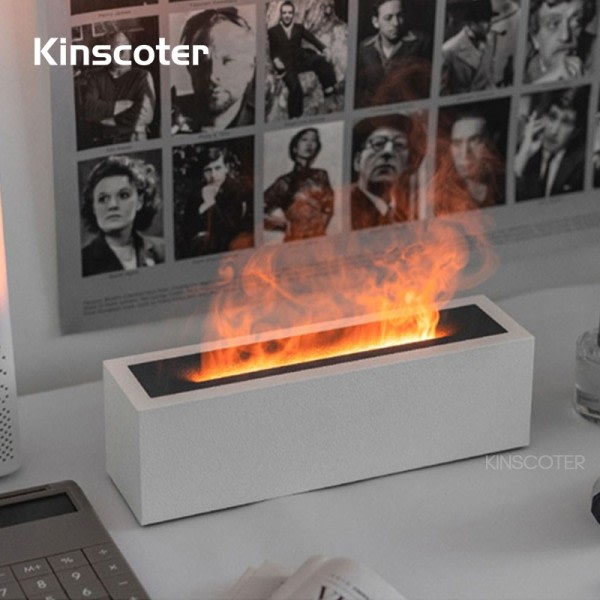 Aroma Diffuser Luft Luftfukter Ultralyd Cool Mist Maker Fogger LED Essential Olje Flame Lampe