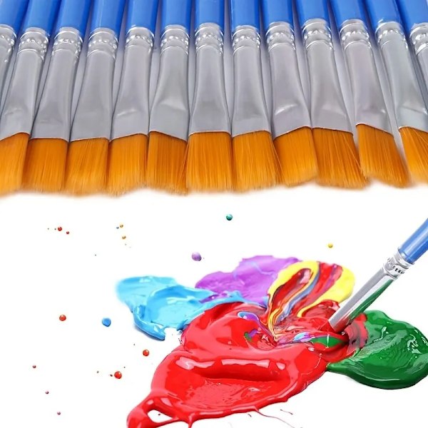 20 stykker maling pensler for maling håndverk kunst og håndverk for kunstnerisk multifunksjon krok linje maling utstyr
