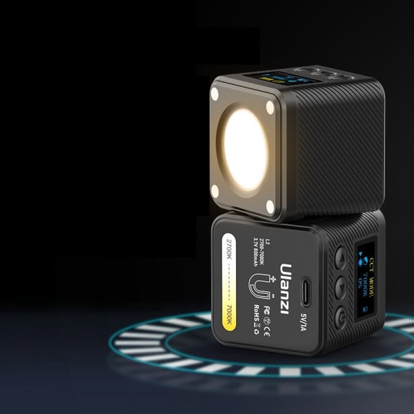 Mini COB Video Lys 2700K-7000K Magnetisk Varm Kald LED Lys Lampe for DSLR Kamera Smartphone Gopro