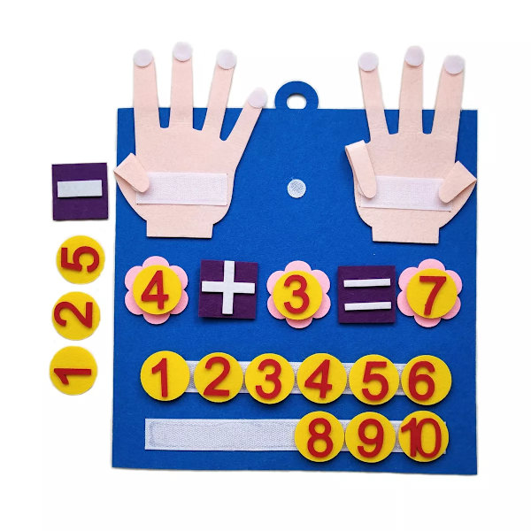 Bedste kvalitet Børne Montessori Legetøj Fit Finger Tal Matematik Legetøj Børn Tælle Tidlig Læring For Småbørn Intelligens Udvikle 30*30cm