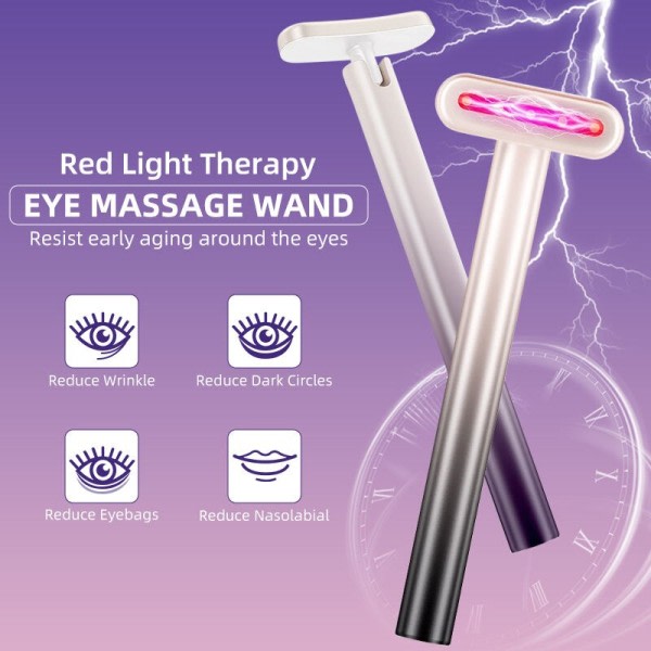 El Fairy Stick Rechargeable EMS Red Light Therapy Stick Ansikts Ögonmassager