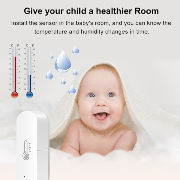 WiFi Temperatur Fugtighed Sensor Smart Life APP Monitor Smart Home