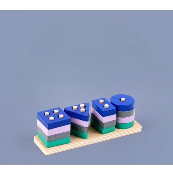 Baby Blocks Shape Pulma Lapset Puiset Rakennus Block lelut Varhaisopetus Värit Montessori Koulutuslelut