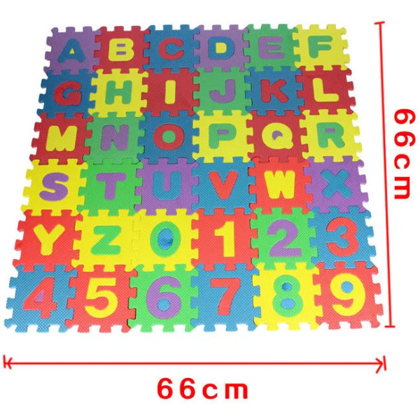 36 kpl lapset mini EVA vaahto aakkoset kirjaimet numerot lattia pehmeä vauvan matto 3D palapeli lapset opetus lelut