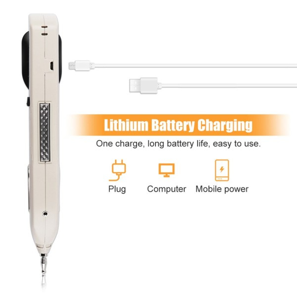 USB Genopladelig Elektronisk Akupunktur Pen Elektrisk Body Massager Meridian Puls Afslappende Fysioterapi Udstyr