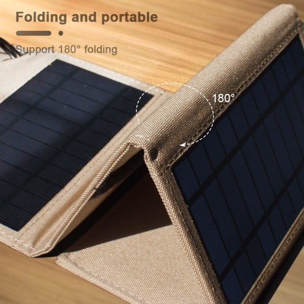 Solpanel   Bærbar Foldbar Vandtæt Til mobil telefon strøm bank 10W Batteri Oplader
