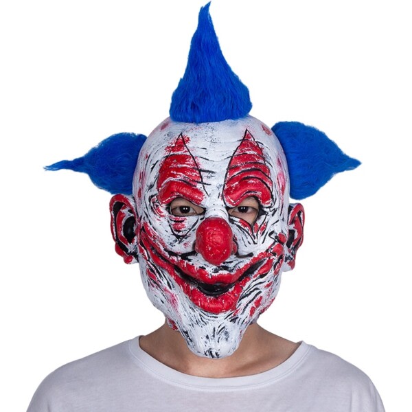 Clown Mask Halloween Skrämmande För Masquerade Latex Huvudbonad  Dräkt