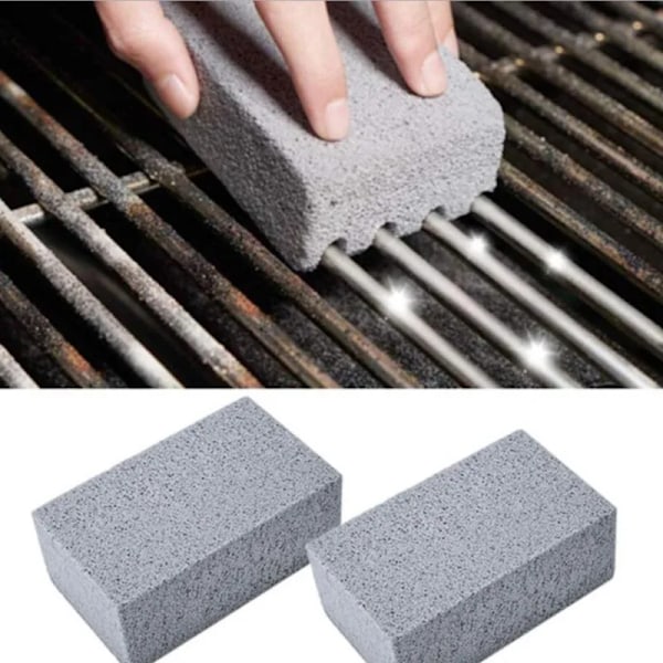 2 stykker BBQ Grill Rengøring Børste Brick Block Grill Rengøring Sten