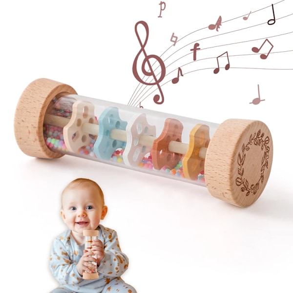 Montessori vauva sade tikku sateenkaari tiimalasi sade musiikki helistin