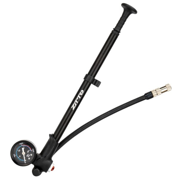 Cykel Luft Pump Hög Tryck MTB Cykel Stöt Pump Med Schrader Presta Ventil Mätare för Fram gaffel Bak Fjädring