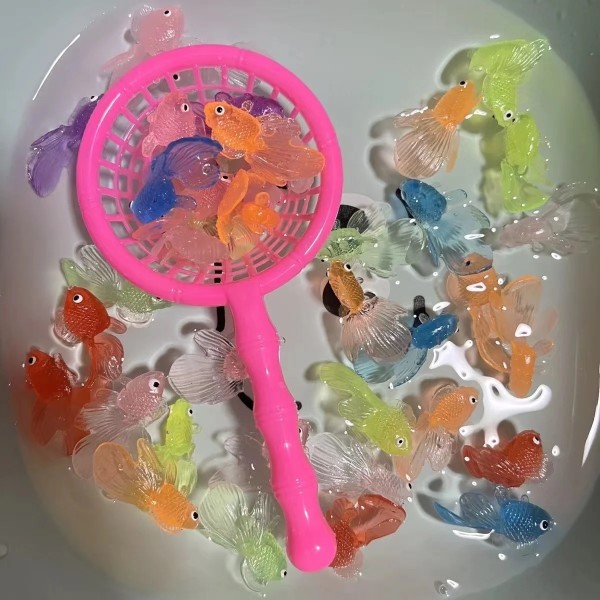 Lapset's 10 kpl Kawaii Simulaatio kumi kultakala vauva kylpy vesi leikki pelit lelut