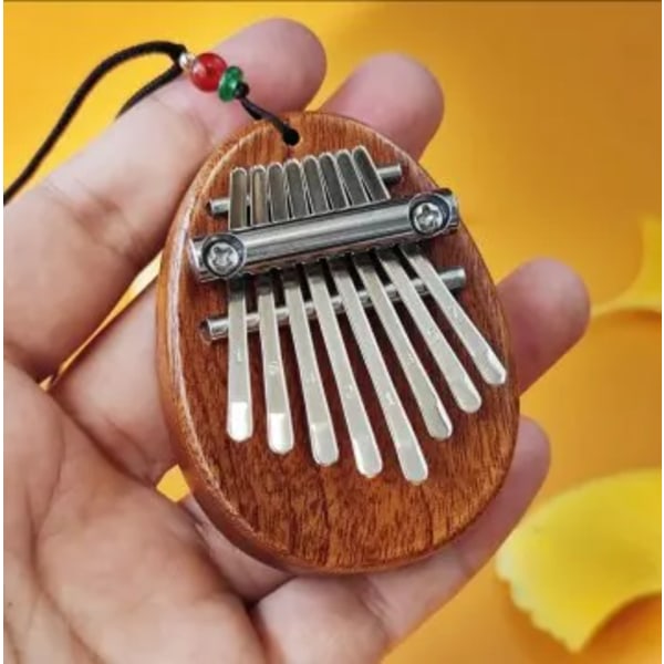 1 stykker Træ Mini Tommelfinger Klaver Musikalsk Legetøj 8 Tones Bærbar Begynder Finger Klaver