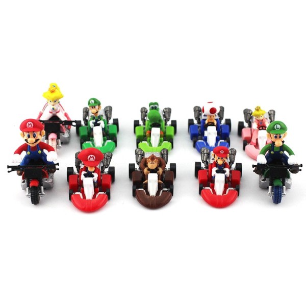 10 stykker Sæt Super Marios Bros Yoshi Luigi Wario Donkey Kong Figur Model Legetøj