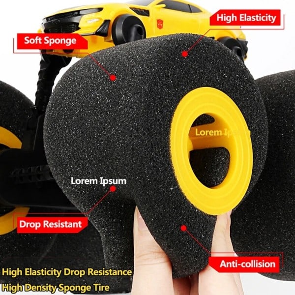 RC Auto Stunt Drift Soft Big Sponge Renkaat Buggy Ajoneuvo Malli Radio Ohjattu Kone Kaukosäädin Ohjaus lelut