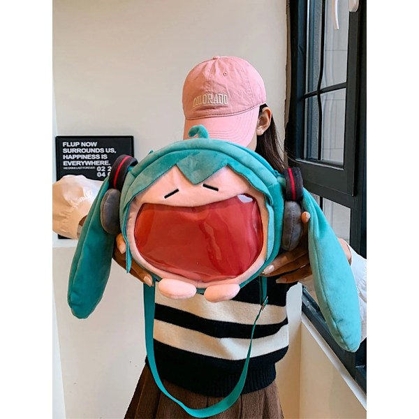 Anime Hatsune Miku Taske Q Version Kawaii Figur Taske Model Dukke Fyldet Legetøj