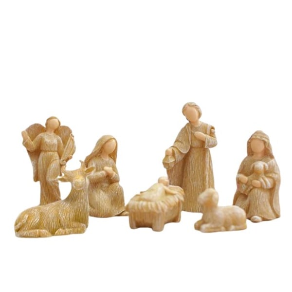 10 kpl aktiviteetti syntymä joulu seimi kohtaus koriste figuurit katolinen kristillinen huone sisustus