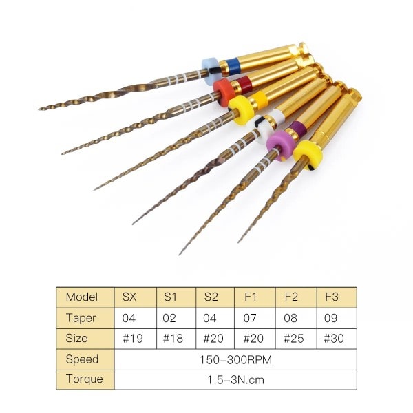 5 Lådor Dental Endodontic Guld Large Taper File Rotary Files Engine