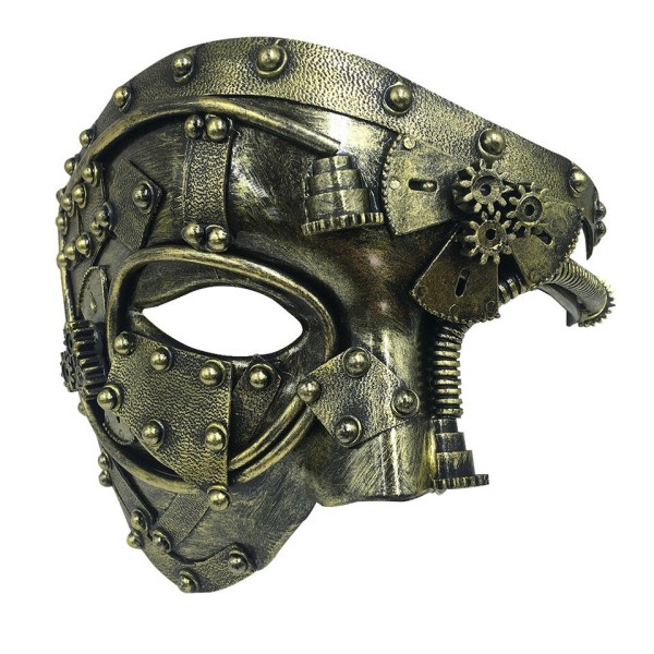 Steampunk  Phantom Masquerade Cosplay Keskiaikainen Retro Naamio Ball Puolikasvot Miehet Punk asu Halloween bileet asu rekvisiitta