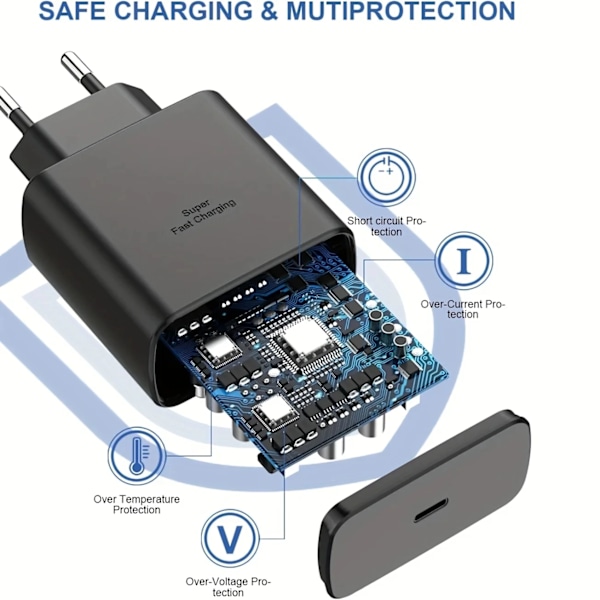 45W PD USB-C Super Snabb Laddare för Samsung Galaxy S24 Ultra