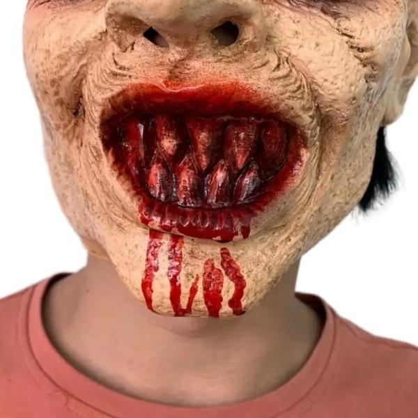 Lucifer Cosplay Latex Naamiot Halloween Scary Demon Devil Elokuva Cosplay asu Horrible Horn Mask