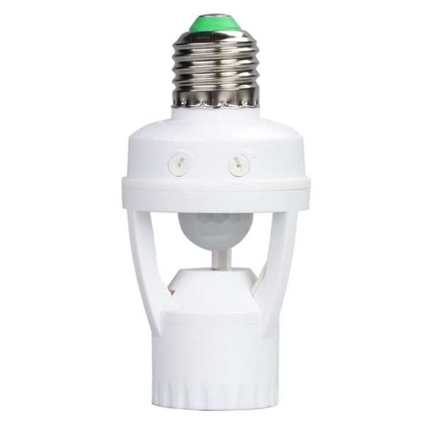 PIR Motion Sensor E27 Socket Konverter Ampul LED E27 Lampe Base Intelligent Switch Lys