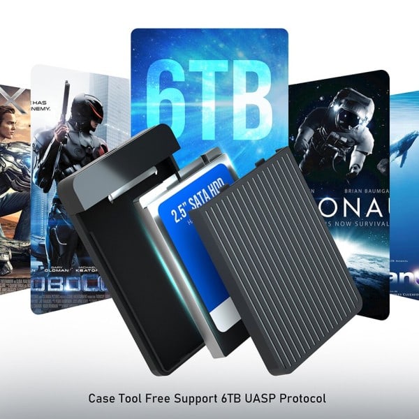 2,5 tum USB3.0 Hårddisk väska extern hd väska kapsling usb till sata hårddisk box ficka