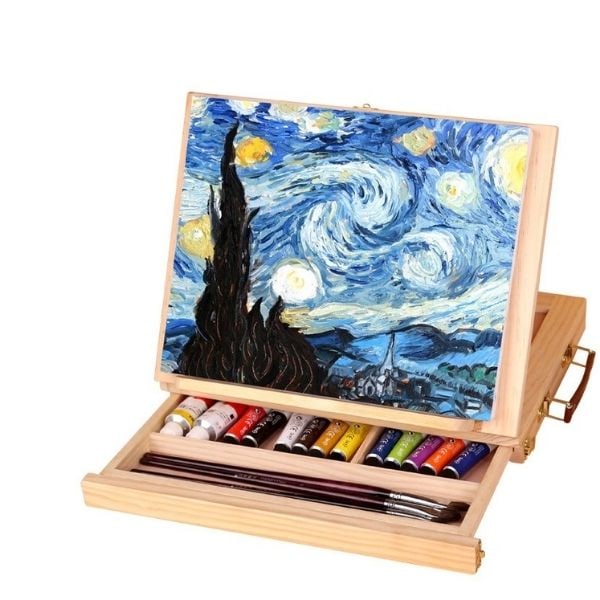 Træ easel maleri easel kunstner skrivebord