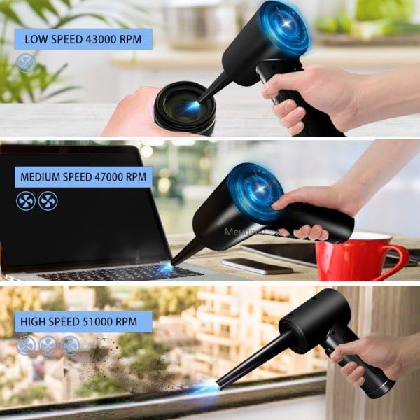 Sladdlös Air Duster Blower Multi-Use Portable Compressed Air Duster,Electric Air Duster Computer Cleaner