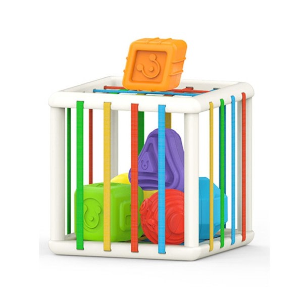 Montessori legetøj i 1 år baby form sortering blok spil motorisk færdighed taktil indlæring sensorisk terning pædagogisk legetøj