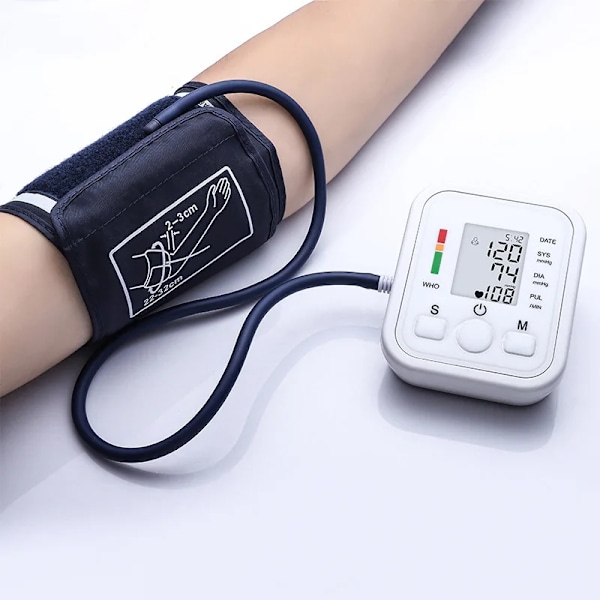 Tensiometer Hjerte Rate Puls Meter BP Monitor Rask Digital Arm Blod tryk meter