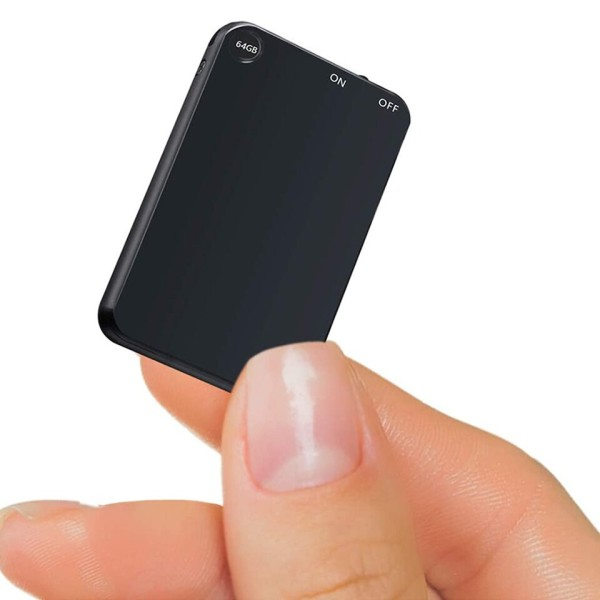 USB Flash 64G Digital Röst Aktiverad Inspelare Super Tunn Mini Body 50H Kontinuerlig Diktafon Ljud Inspelning Enhet
