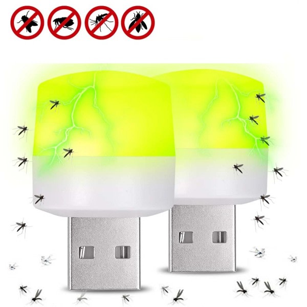 5 bitar Mini Mosquito Killer Natt Ljus Portabel LED Icke-strålning Insekt Killer Light USB Plug Elektrisk Mosquito Killer Lights