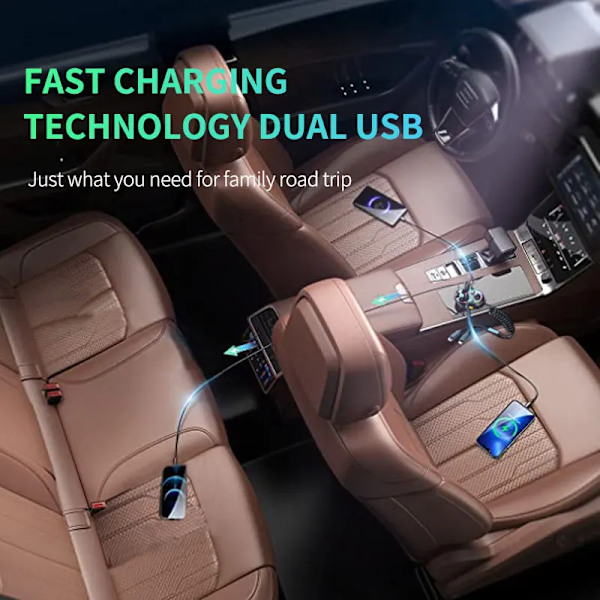 Auto Bluetooth 5.0 FM lähetin langaton ääni vastaanotin auto MP3 soitin