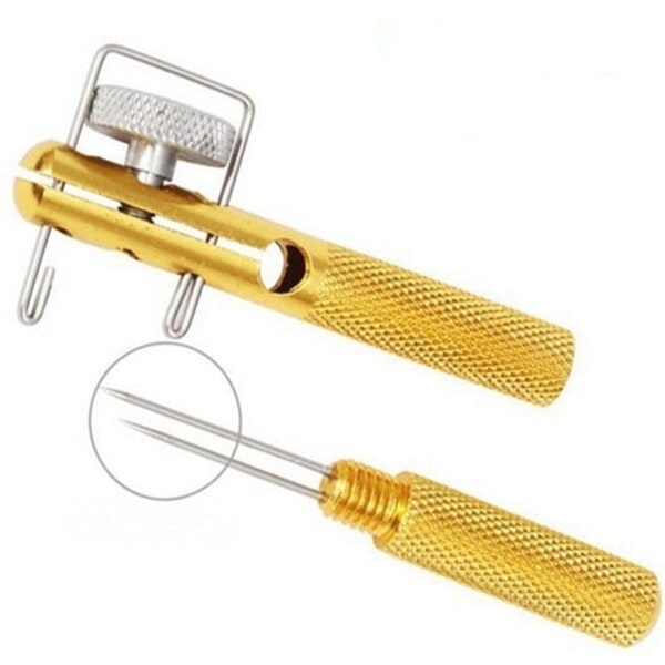 Aluminium legering metal manuel fiskeri krog tier dobbelthoved nål guld fiskeri line