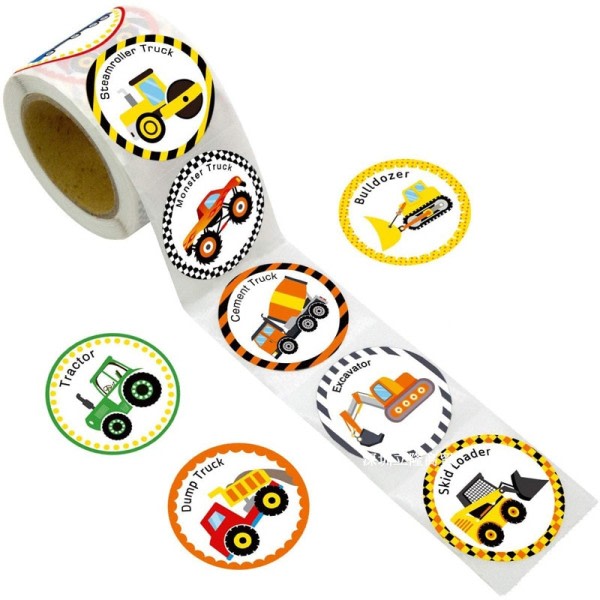 50 stykker Design Barn Klistermerke Tog Buss Klistremerke Søtt Transport Biler for Oppmuntring Student Barn Etikett