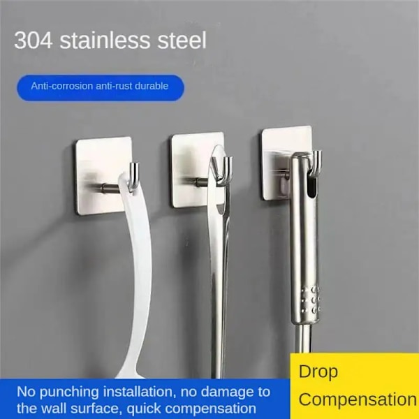 5 bitar aluminium legering svart rock krok väggkrok handduk krok för badrum rock självhäftande rostsäker krok hängare för kök maskinvara