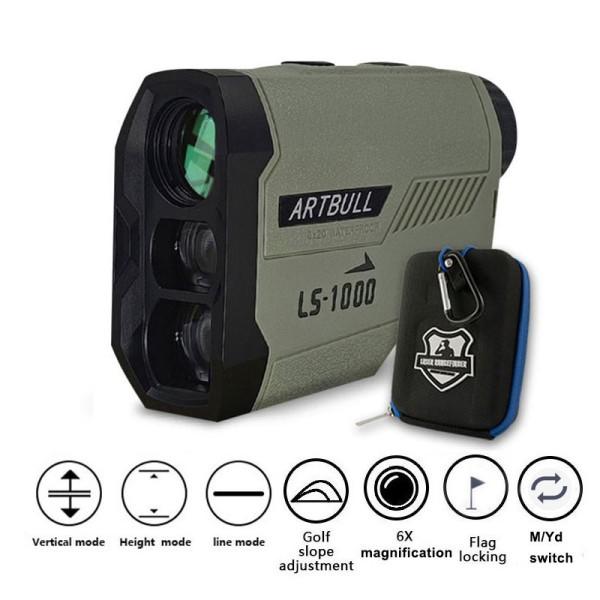 Golf Laser Avståndsmätare 1000M 650M Teleskop med Flagglås Lutning Pin Avstånd Meter för Jakt Monokulär
