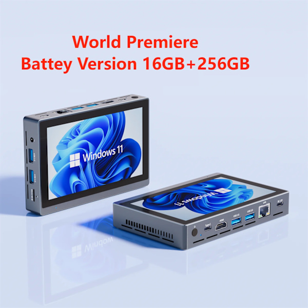 Mini PC Windows 11 WiFi5 BT5.0 16GB 512GB Touch Screen Tablet
