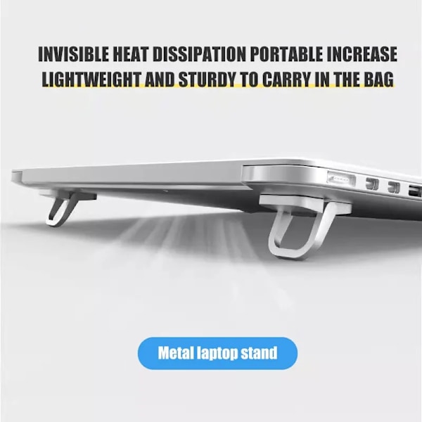 2 delar Laptop Ställ för Dator Tangentbord Ställ Riser Aluminium Mini Portable Laptop Stativ