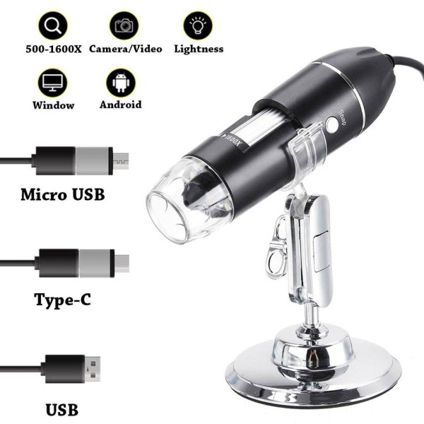1600X 2MP 1080P LED Digital elektronisk mikroskop Termisk kamera til lodning forstørrelsesglas endoskopisk