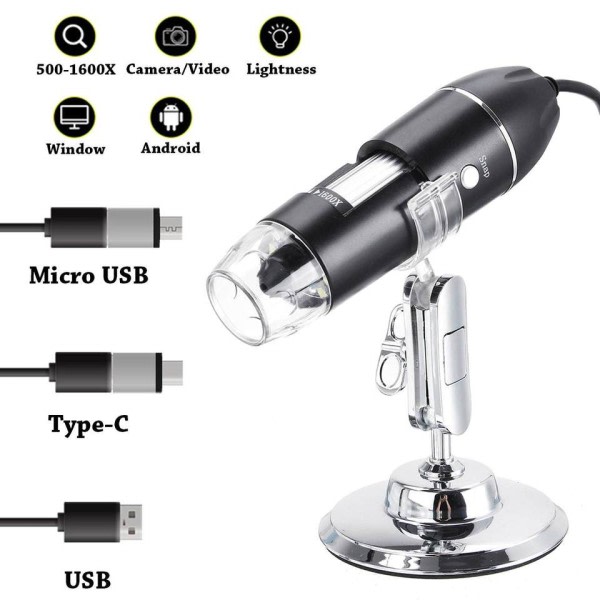 1600X 2MP 1080P LED Digital elektroniskt mikroskop Termisk kamera för lödning förstoringsglas Endoskopisk