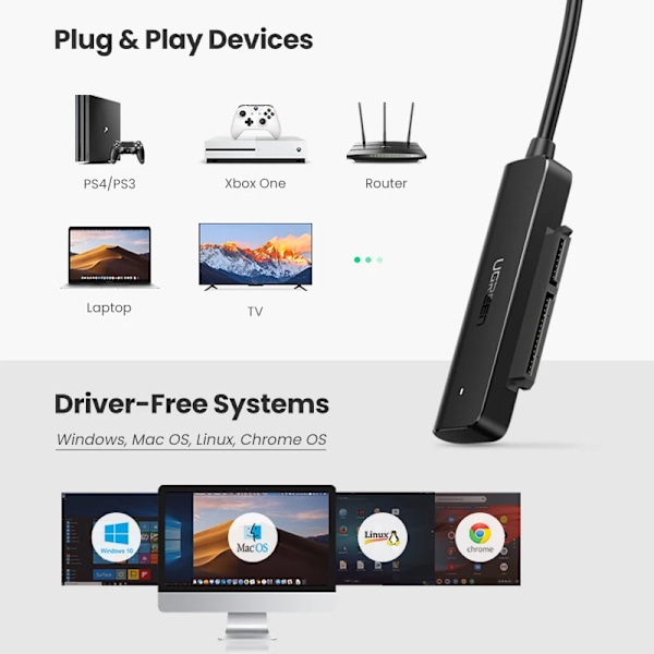 SATA USB omvandlare USB 3.0 till SATA adapter