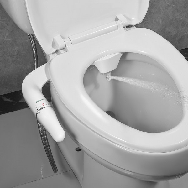 Toalett bidet ultraslankt bidet toalett sete feste med messing inntak justerbart vann trykk bad hygienisk dusj