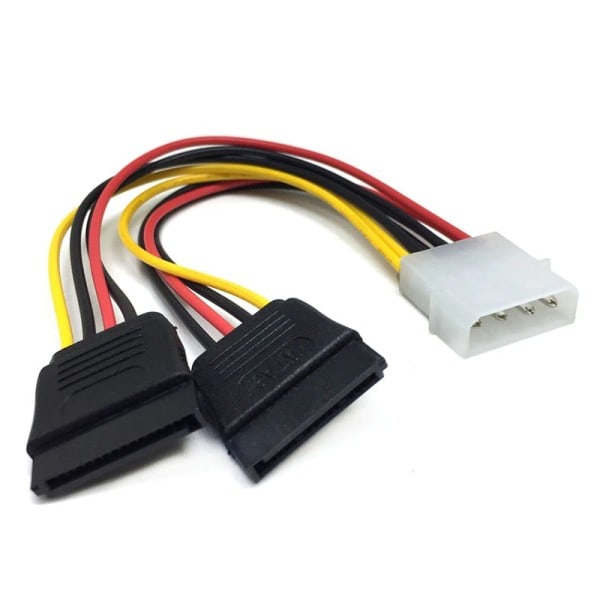 4 nasta Molex IDE 2 sarja ATA Kiinto ohjain virta kaapeli SATA Y jakaja kaksois kiintolevy jatkolaite johto sovitin