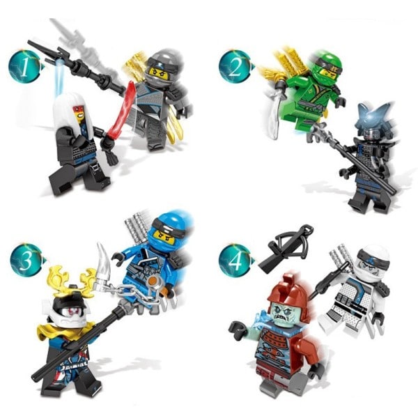 Anime karakterer 24 stykker Ninjago Mini Figur Bygning Klods Legetøj Mini Dukke Figur Bygning Børn Legetøj