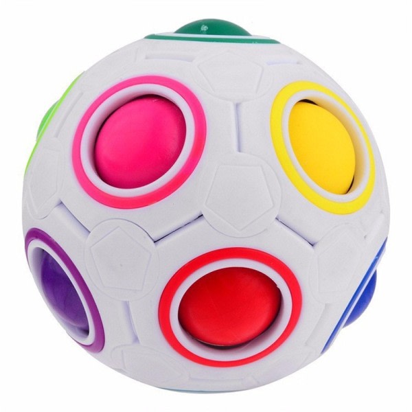 Kreativ Magic Cube Ball Antistress Rainbow Fodbold Puslespil Montessori Børn Legetøj